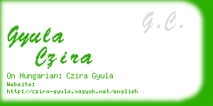 gyula czira business card